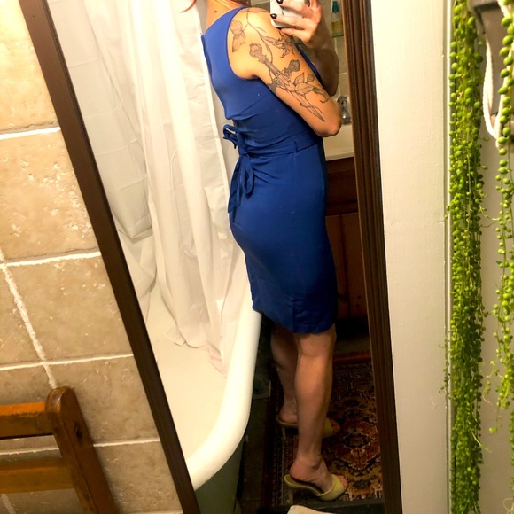 Navy/Royal blue H&M fitted dress - Picture 10 of 16